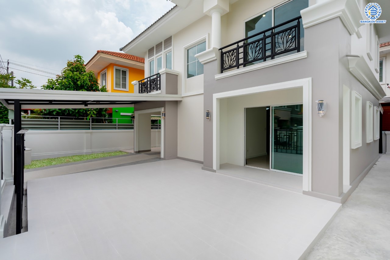 บ้านมือสองตกแต่งใหม่ หลังใหญ่ ม.ภัสสร14 บางใหญ่ ดีไซน์ทันสมัย เนื้อที่ 51.5 ตร.ว. รองรับทุกความสุข ฟังก์ชัน 3 ห้องนอน 2 ห้องน้ำ 2 ที่จอดรถ บนทำเลศักยภาพ ใกล้เซ็นทรัลเวสต์เกต ทางด่วน "ศรีรัช" และรถไฟฟ้าสายสีม่วง "สถานีตลาดบางใหญ่"